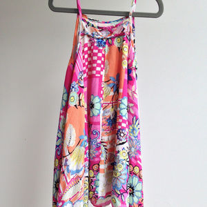 PINK ROCK Multi-color Floral Summer Dress 7(Girls)